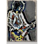 Bedeko Ahşap Tablo Jimmy Page LED Zeppelin