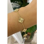 Aurrari Gold Çizgili Premium Çelik Bileklik