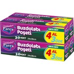 Parex Buzdolabı Poşeti Orta Boy 4 Al 3 Öde (4*20) 24 x 38 cm