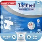 Dr. Pedical Medium Yetişkin Hasta Bezi 120 Adet Belbantlı Beyaz Renk ile Konforlu Kullanım