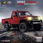 Mn Model MN82 1/12 Toyota Land Cruiser LC79 4WD Rc Model Crawler Offroad Uzaktan Kumandalı Araba Truck Rtr Lisanslı Kırmızı+Dahili Işık Seti