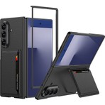 Nova Global Galaxy Z Fold 7 Suni Deri Arka Yüzey Zore Kartlıklı Kıpta Silikon Kapak