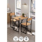 Bofigo 2li Mutfak Seti Mutfak Masa ve Sandalye Seti Balkon Masası Cafe Seti Maysa Çam