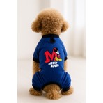 Kedi ve Köpek Kıyafeti & Elbisesi - Saks Mavi 4 Bacak Tulum Mickey Mouse