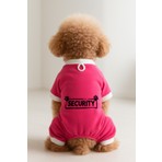 Kedi ve Köpek Kıyafeti & Elbisesi - Pembe 4 Bacak Tulum Security