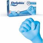 Dolphin Pudrasız Mavi Nitril Muayene Eldiveni L Beden - Kutuda 100 Adet