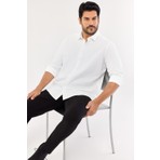 Altınyıldız Classics Erkek Beyaz Non-Iron Ütülemesi Kolay Terletmez Pamuklu Slim Fit Dar Kesim Klasik Yaka Gömlek