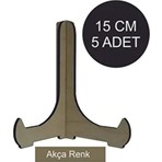Wooden Gift Design 5 Adet Akça Ahşap Çerçeve Tabak Teşhir Ayağı Standı Sergi Ayak
