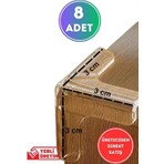 8 Adet Bebek Çocuk Yaşlı Köşe Koruması Cam Masa Mermer Sehpa Mobilya Için Şeffaf Kenar Koruyucu