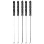 Falconetti 5 Adet Siyah 8 mm Metal Pipo Pipet Boru Temizlik Fırçası Düz Saplı Dayanıklı Kullanım RD52