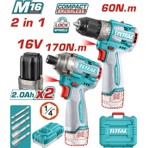 Total 240968E 16V MATKAP VE DARBELİ VİDALAMA SET