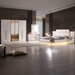 Edsy Home Ada Yatak Odası Takımı MDF Bej Renk