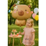 Pekshop Capybara Folyo Balon Kapibara Şekilli Balon Kahve
