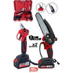 KIMMEER PLUS 18V Çift Akülü Çelik Şanzıman Dal Budama Makası ve Testeresi 2 li Set