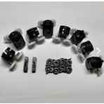 Duşakabin Tekeri Siyah Renkli 8'li Takım 22 mm