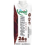 Pınar Kakaolu Protein Süt 500 ml x 12 Adet 26g Protein İçeren Laktozsuz Kakaolu İçecek
