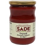 Sade Organik Domates Salçası 650 g – Türkiye Menşeli, Katkısız ve Vitamin-Mineral Açısından Zengin Süzme