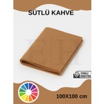 EUROLUXE Sütlü Kahve Rengi İnce Renkli Keçe Kumaş 1 mm Aktivite Keçesi 1 Metre (100 x 100 cm)