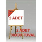 Tuvval 30x30 Tuval 2 Adet Sanat Çalışmaları İçin Beyaz Renkli Kaliteli