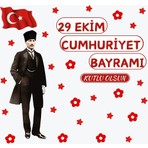 29 Ekim Cumhuriyet Bayramı Kutlu Olsun Okul Pano Süsü
