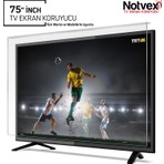 Notvex 75 inç TV Ekran Koruyucu Yüksek Mukavemetli Akrilik Kırılmalara Karşı