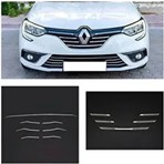 Belirtilmemiş OTOTUNİNG53 Renault Megane 4 Krom Ön Panjur ve Ön Tampon Çıtası Set 2016-2020