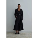 Suud Collection Siyah Day Poplin Kloş Etek
