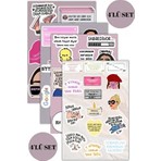 Sanatıbedi 4'lü Motto Temalı Sticker Seti Laptop Tablet Telefon Ajanda Renkli Çıkartmalar