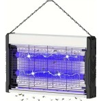 36 cm Sinek Böcek Öldürücü Elektrikli Mavi Işık 4W 2000V Iki Ledli Zincirli Askılı
