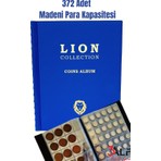 3Alp Koleksiyon Lion Madeni Para Albümü 12 Sayfa  372 Cepli 210MMX265MM  - Mavi