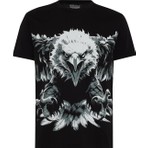 Krtlyvs Beşiktaş Erkek T-Shirt 7526109T3 Siyah Renkli Şahin Deseni ile Modern Tasarım