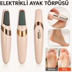 Lazım Shop Şarjlı Ayak Törpüsü - Pedikür ve Ayak Bakım Aleti 3 Parça Tüm Cilt Tipleri İçin Düz Desen