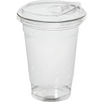 Miopack 400 cc Plastik Pet Limonata Milkshake Bardağı 20 Klips Kapaklı Şeffaf Renkli