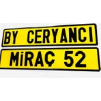 Temiz İş Plaka TEMİZ İŞ PLAKA Sarı Metal Dekor Plaka Model DEKOR 1 Parça Özel Tasarım