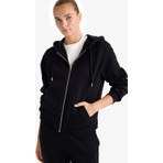DeFacto Relax Fit Kapüşonlu Cepli Basic Fermuarlı Sweatshirt C1809AX25AU