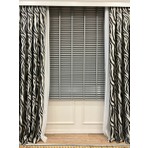 Brillant Gri Renk %100 Orijinal Ahşap Jaluzi Perde 50 mm Ofis Modern ve Tüm Mekanlar Için