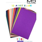 Renkli Keçe 20X30 cm 10 Renk 180 gr Ince Etkinlik Hobi Için Kansorejen Madde Içermez