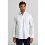 Bisse Erkek Beyaz Regular Fit Pötikare Gömlek GM23K232095_D01