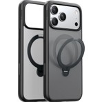 Torras Apple iPhone 17 Pro Max O Stand Spin Serisi Magsafe Kılıf - Siyah