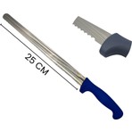 Pastry Planet Mavi Saplı Pastacı Bıçağı Kalın Diş 25 cm / Yüksek Kalite
