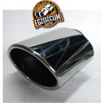 60 mm Tekli Krom Oval Yassı Kesik  Sessiz Egzoz Ucu Eksoz 1 Adet--Egzozcum