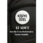 Punky Design Kişiye Özel 44 mm Tasarım Rozet Seti 15 Adet Metal Aksesuar Kullanımı için Dayanıklı