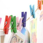 Lefiev Lefi Mini Ahşap Mandal 2.5 cm Karışık Renklerde 50 Adet Dayanıklı ve Kullanışlı