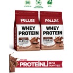 Fellas Whey Protein Tozu|24 g Protein 30 Servis|Çikolata Aromalı (525 g) x 2