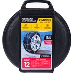 German Kupfermax 12MM No: 12 Profesyonel Oto Kar Zinciri, Binek ve Hafif Ticari Araçlar Için