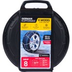 German Kupfermax 12MM No: 8 Profesyonel Oto Kar Zinciri, Binek ve Hafif Ticari Araçlar Için