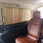 Mercedes Vito 2006-2022 Uyumlu Orta Kasa Oto Raylı Perde Takımı Krem