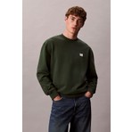 Erkek Regular Fit Logo Yamalı Sweatshirt - Yeşil