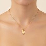 Tabitela 14 ayar altın kolye ucu Aslan GM7341 1 gr
