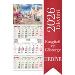 2026 Orta Boy Kuşe Gemici Takvimi Denizci Duvar Takvimi 31X70 cm